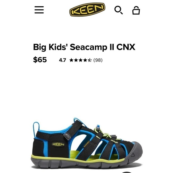NWOT (Store Display) Unisex Kids Size 12 Keen Seacamp 2 CNX Hiking Sandals - Picture 6 of 6